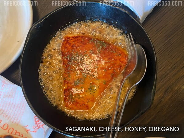 The apollo Sydney シドニー  menu メニュー SAGANAKI, CHEESE, HONEY, OREGANO