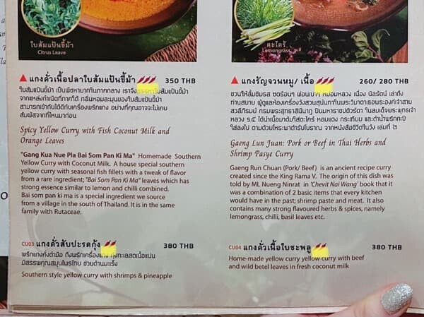 THE LOCAL（ザ ローカル） Bangkok バンコク menu メニュー price 価格