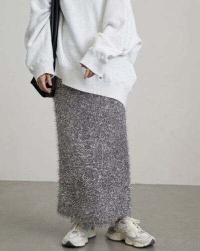 CHANEL シルバー タイトスカート 40