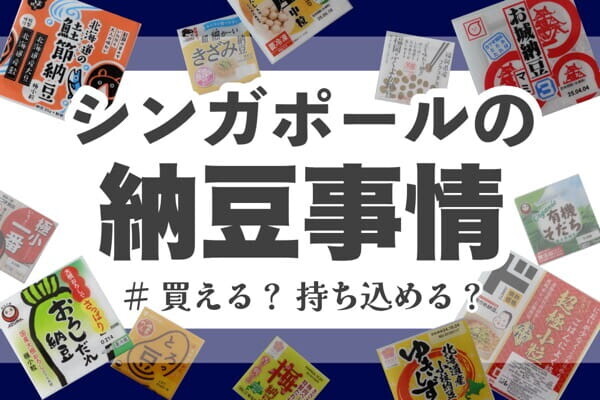 【持ち込める？】シンガポールの納豆事情【値段は？安い？】