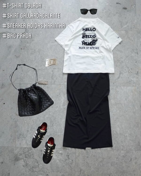 40代夏コーデ】大人のハズしTが可愛い♡Oblada（オブラダ）HELLO TEE＆