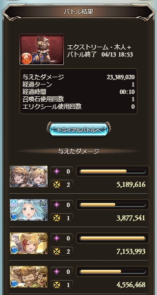 グラブル 水古戦場振り返り 年4月水有利古戦場 日々のtempフォルダ