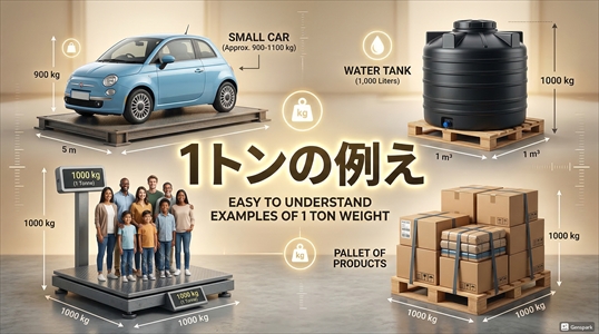 1トンはどれくらい?1000kgを車・水・身近な物でスッと理解【早見表つき】 - 雑学図書館