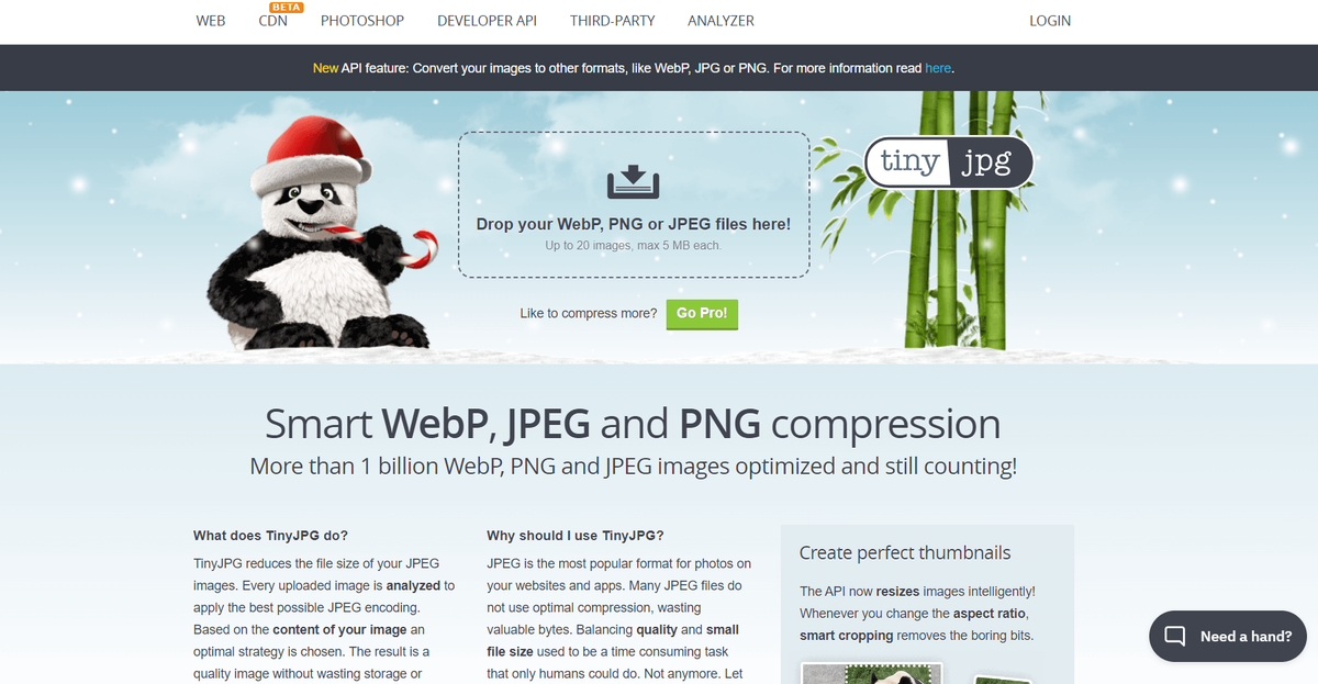 TinyJPG トップページ