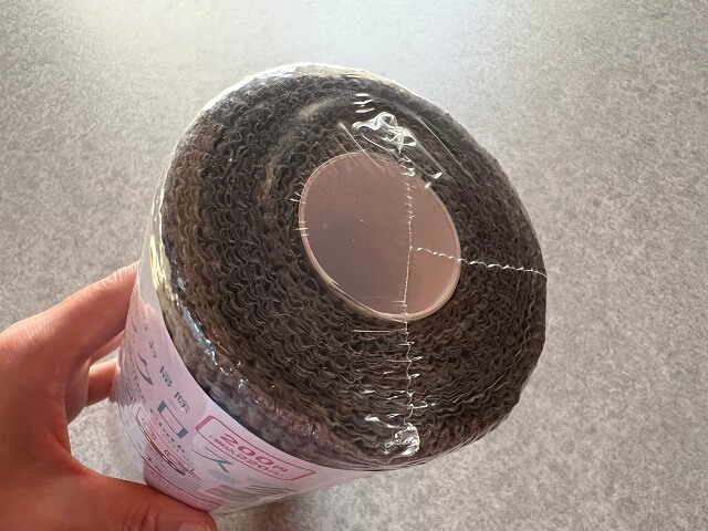 ダイソーのスクラブクロス（断面）