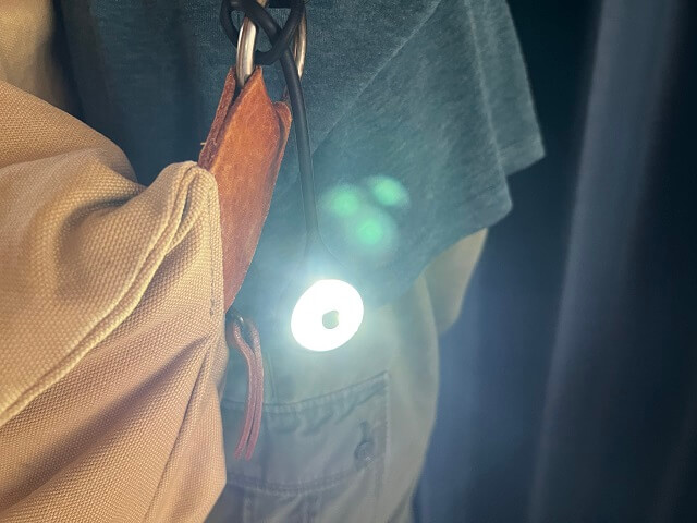 100均のセリアで売っているストラップライトの電源を点けたところ