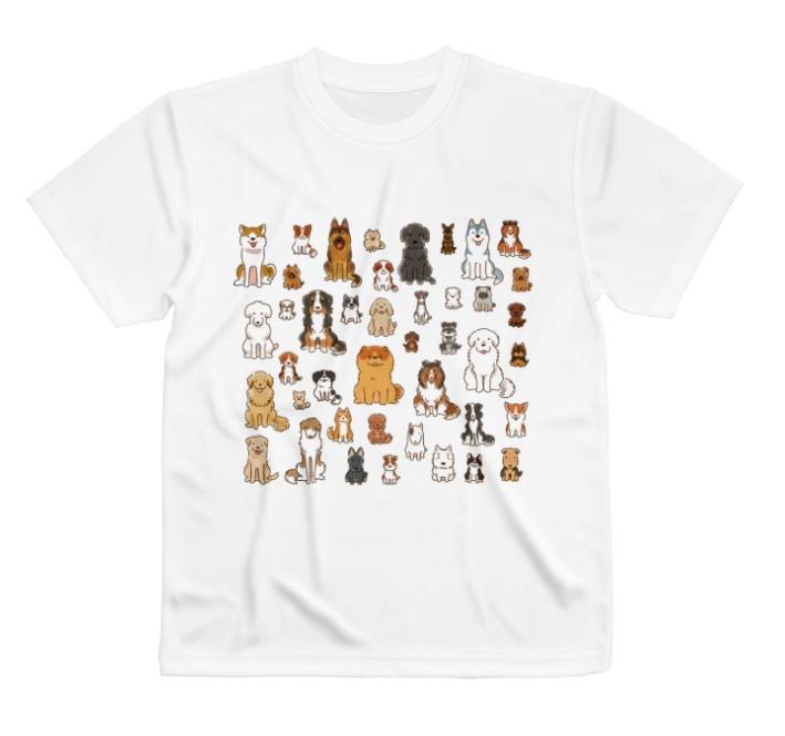 犬イラストのTシャツ