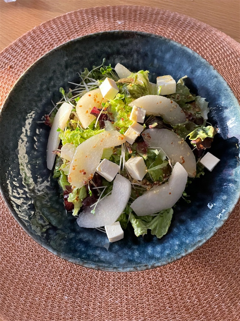 梨のサラダ 里芋とヒイカの煮物 お玉さんのレシピ
