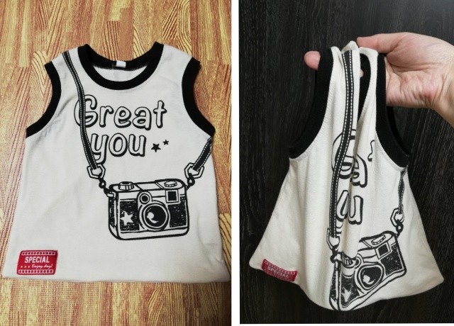 タンクトップでバッグ