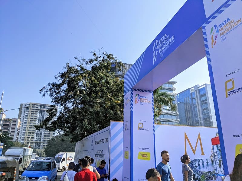 Mumbaiマラソンのビブ受取会場(BKC)の様子①