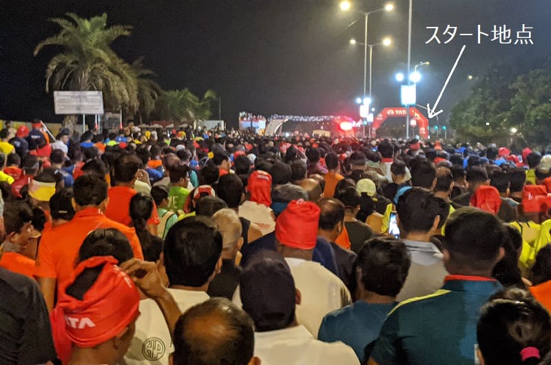 ムンバイマラソン（ハーフ）のスタート地点