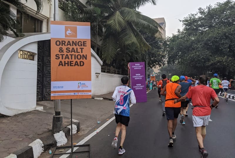 ムンバイマラソンの至れり尽くせりのサービス