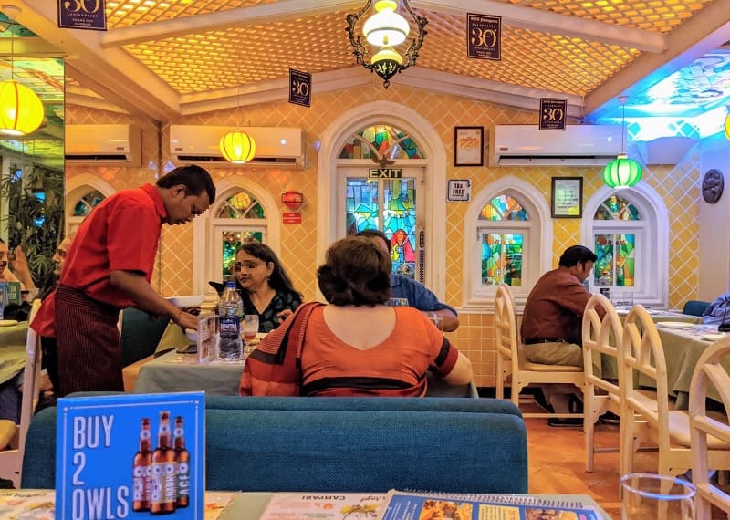 ムンバイのゴアポルトガルレストラン（Goa Portuguesa Restaurant）店内の様子①