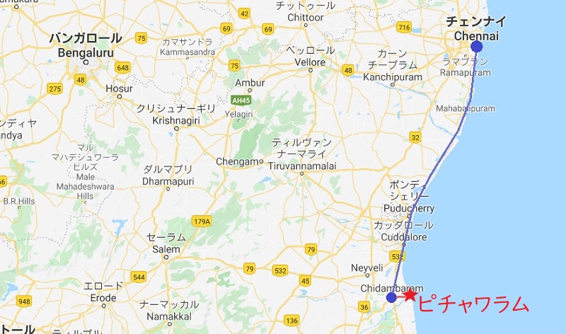 チェンナイからピチャワラムまでの行き方