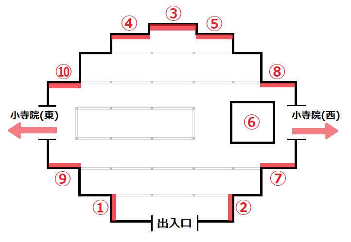 エレファンタ島第１窟の内部地図