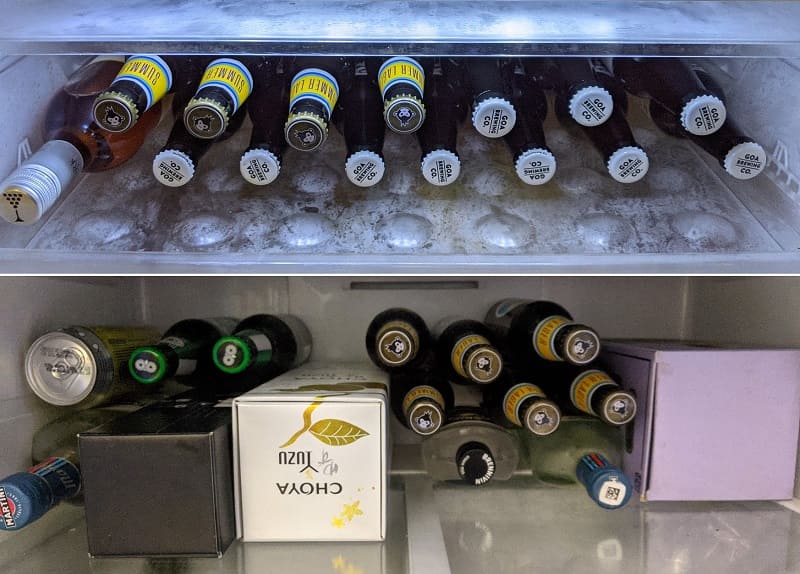 ビールで埋め尽くされる冷蔵庫