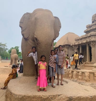 ファイブラタの象の彫刻