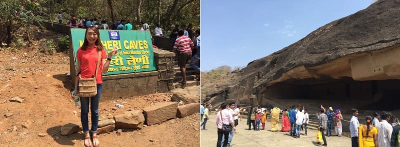 ムンバイ北部の国立公園内にあるカンヘーリー石窟寺院