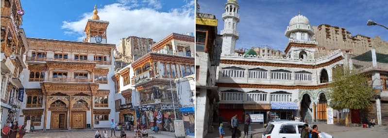 現在のモスクと建て替え前のモスク