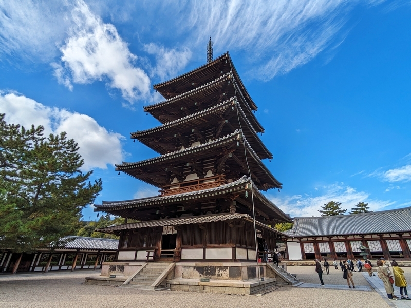 日本最古の塔である五重塔