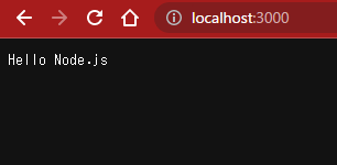 Node.jsの「Hello World」