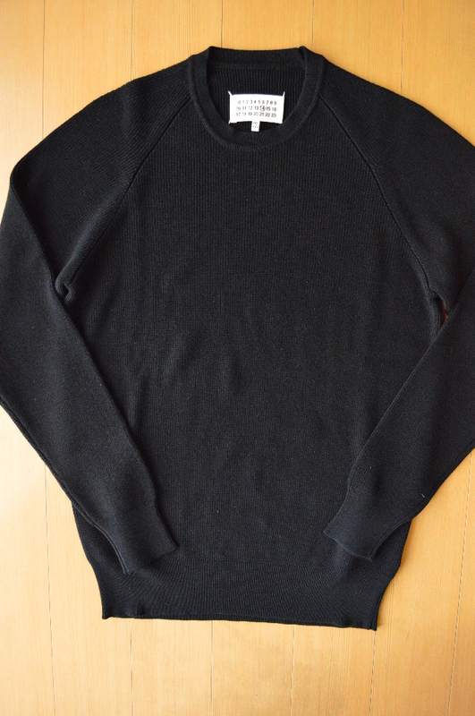 弟　maison margiela バーズアイニット　黒 メゾン マルジェラ MAISON MARGIELA ニット セーター ワークイン