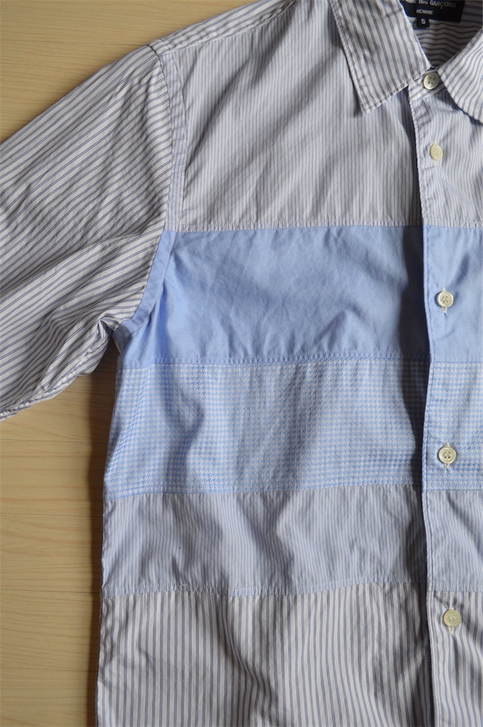 MN8 ファッション COMME des GARCONS SHIRT パッチワーク丸襟シャツ