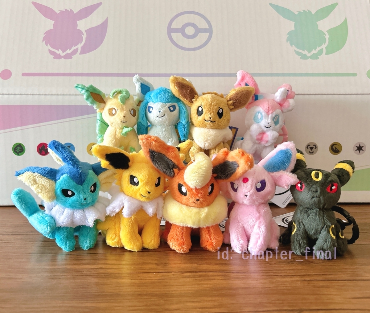 カラビナ付きマスコット ポケモンセンター 9体セット イーブイ進化系