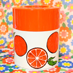 レトロポップなお茶缶又はキャニスター レトロポップなお茶缶又はキャニスター