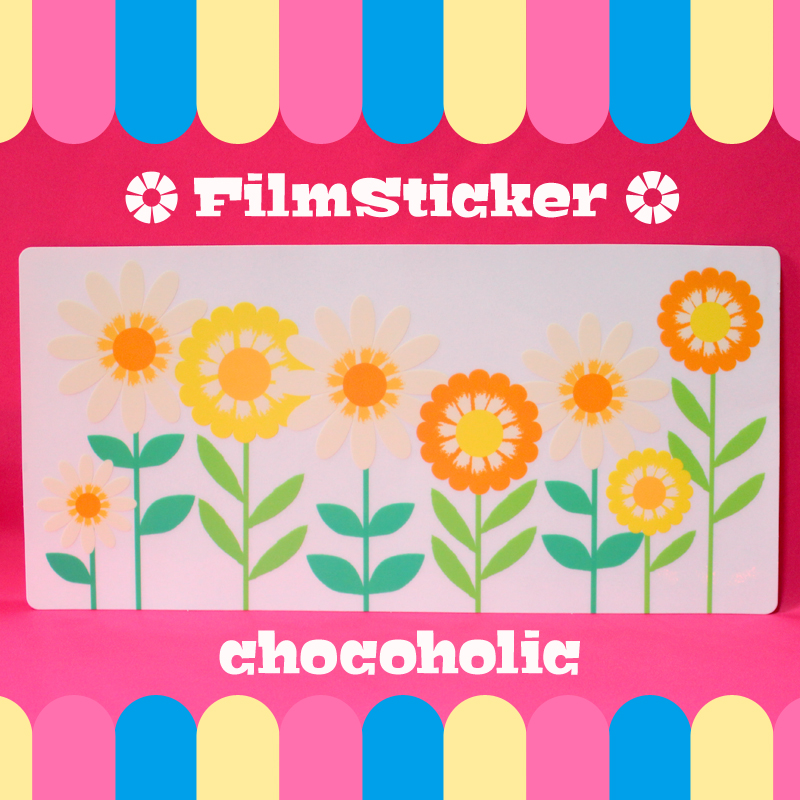 レトロなお花が可愛いフィルムステッカー [ Chocoholic ] - miagolare
