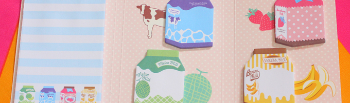 100円で買える 可愛い牛乳パックモチーフの文具たち Daiso Miagolare