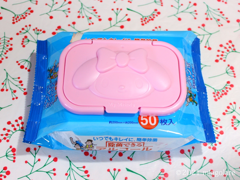 可愛いのに便利なキティ・マイメロのウエットシートのフタ [ Seria
