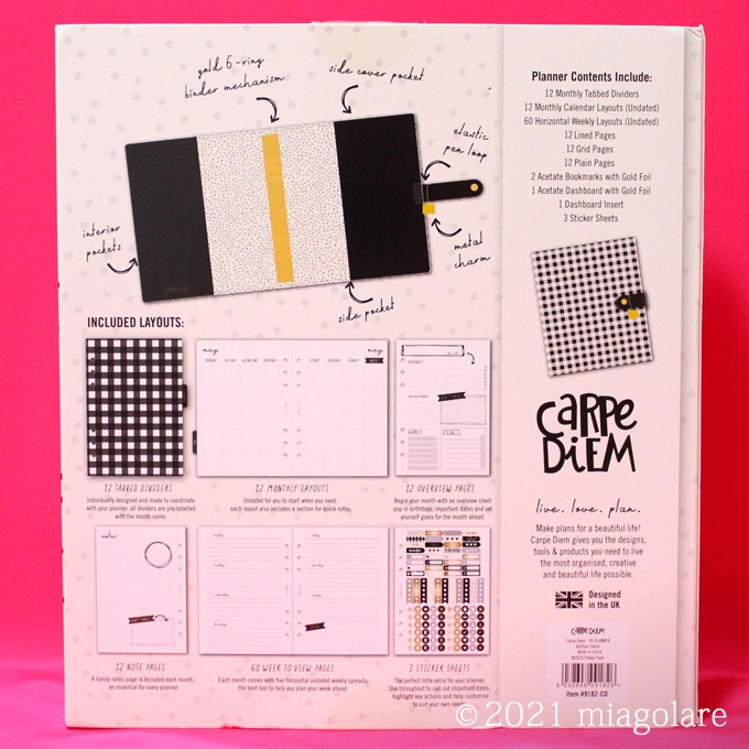 BUFFALO CHECK A5 PLANNER BOX SET バッファローチェック A5プランナー システム手帳 [ Carpe Diem(カルペ・ディエム) ]