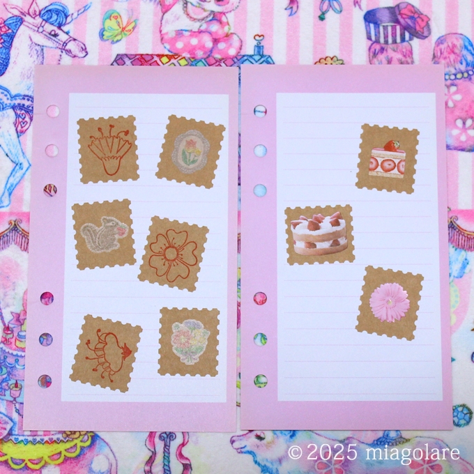 ダイカットラベルシール スタンプ 切手 [ Seria(セリア) ]