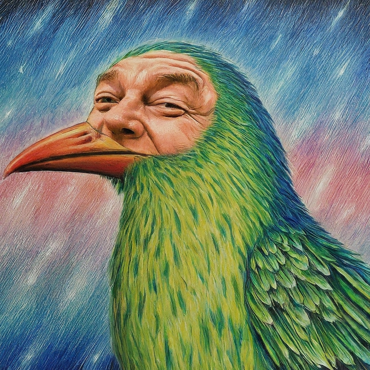 AIが作成した人面鳥画像