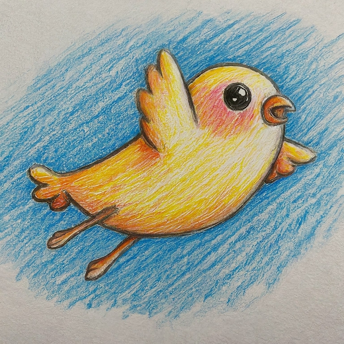 かわいい鳥が飛んでるイメージ