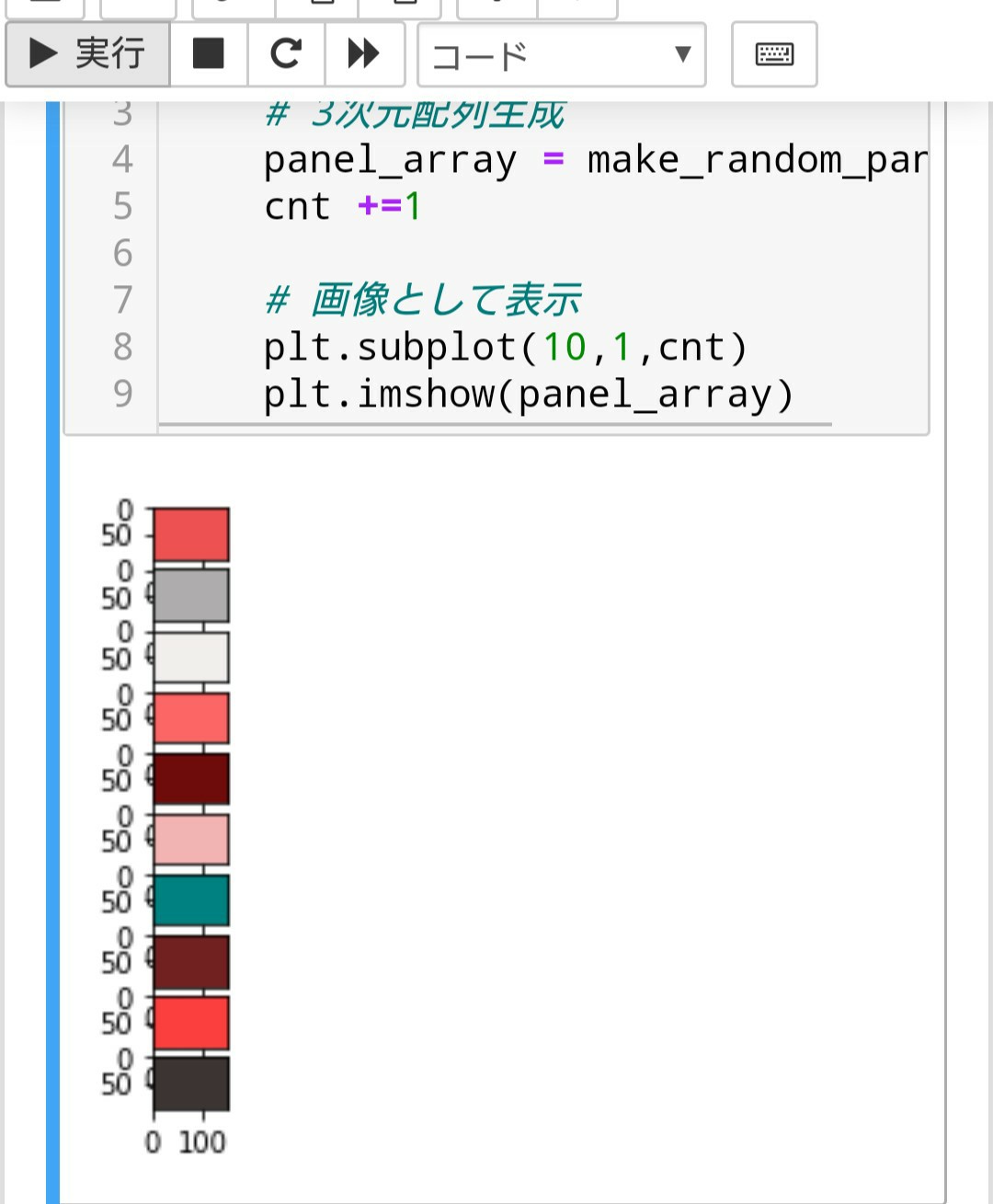Numpy Np Stackを使った2次元配列の3次元方向への結合と画像生成の実験 よちよちpython