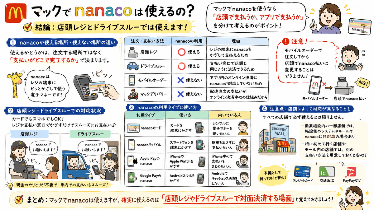 マクドナルド nanaco