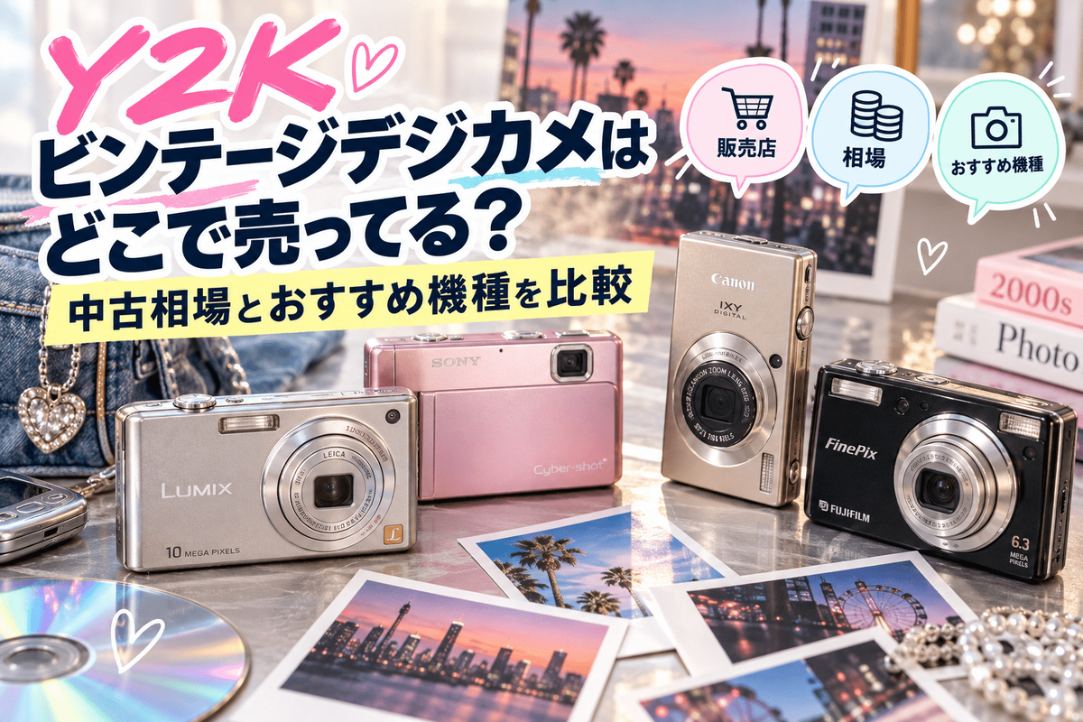 【Y2K】オールドデジカメ 4台まとめセット SONY / FUJIFILM 他 Y2Kビンテージデジカメはどこで売ってる？中古相場とおすすめ機種を