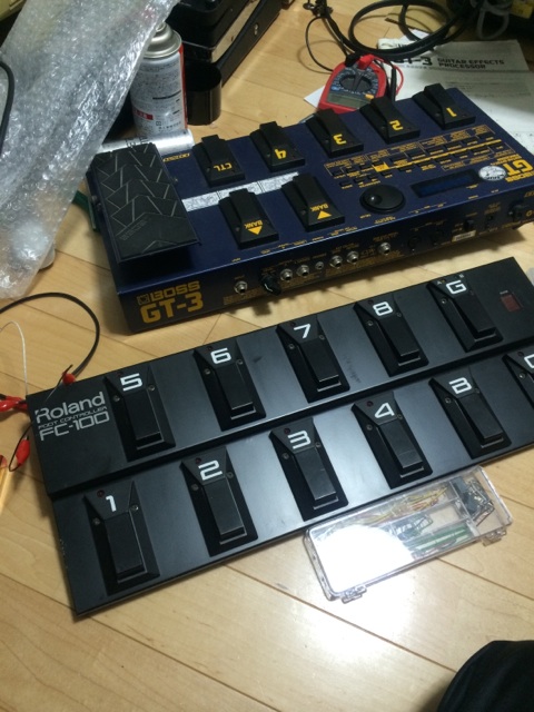 ROLAND FC-100 MIDI ペダルmod - エフェクター自作記録