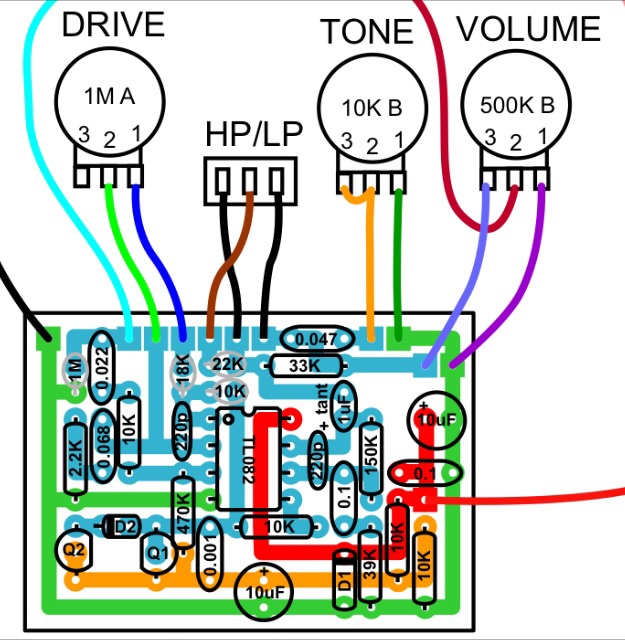 Fulltone OCD 自作 - エフェクター自作記録