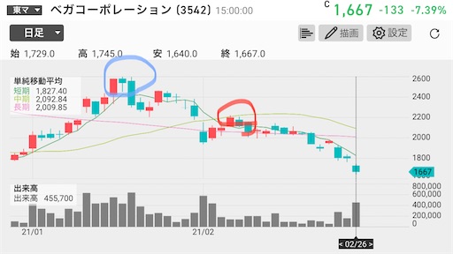 ベガコーポレーション　暴落　追証　損切