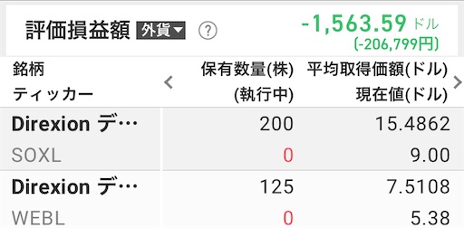 WEBL SOXL 現物 積立投資
