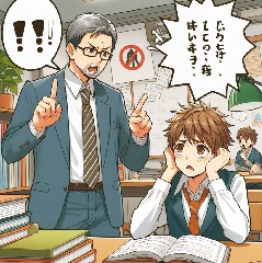 大人しい中学生の子供が成績が上がらなくて悩んでいる画像5
