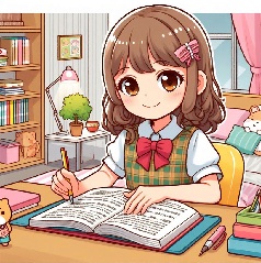 スマホばかりだった中学生が高校受験に向け勉強している画像16