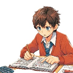 ゲーム依存の中学生が高校受験の為に勉強している画像1