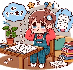 小学生が国語の勉強で悩んでいる画像2