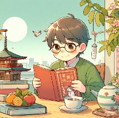 眼鏡をかけた小学生が国語の勉強をしている画像