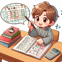 モチベーションが高い小学生が国語の勉強をしている画像