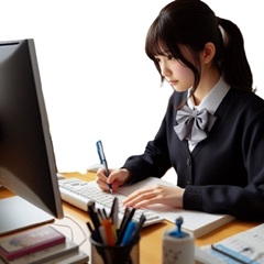 中学生がオンライン学習で英語を勉強している画像6